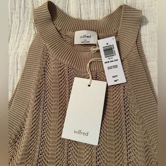 NWT Aritzia Wilfred Knit Halter Top - Picture 4 of 9